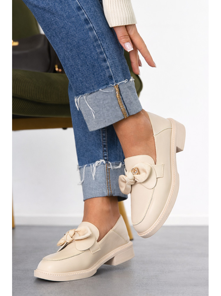 Туфли-лоферы женские бежевого цвета 92-3 210965C
