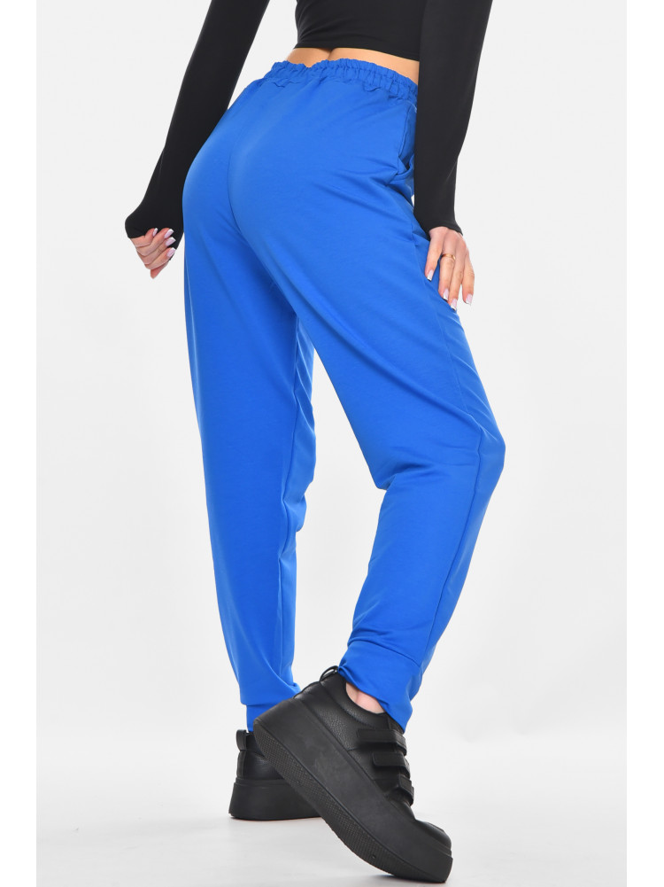 Спортивные штаны женские однотонные синего цвета 362 210971C