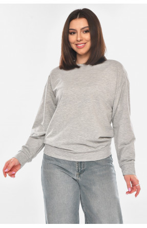 Свитшот женский однотонный серого цвета 363 210974C