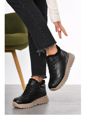 Ботинки женские зимние черного цвета 650-7-1 210975C