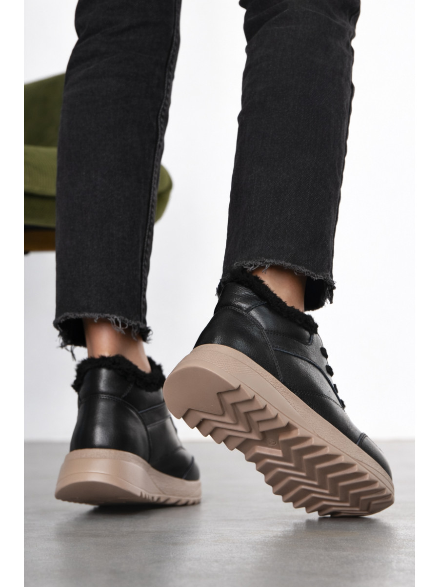 Ботинки женские зимние черного цвета 650-7-1 210975C