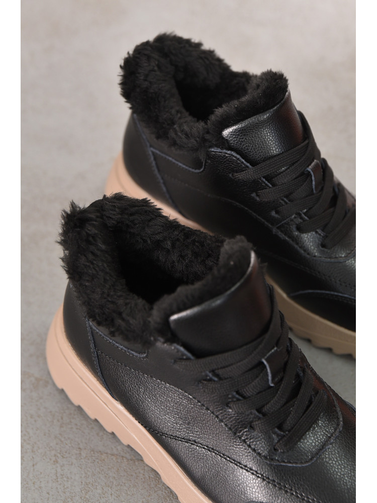 Ботинки женские зимние черного цвета 650-7-1 210975C