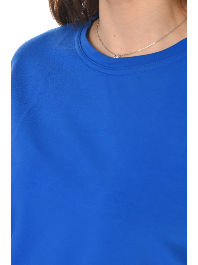 Свитшот женский однотонный синего цвета 363 210976C