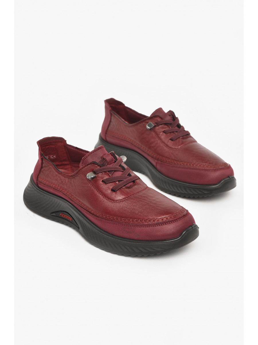 Кроссовки женские бордового цвета 05-2 210990C