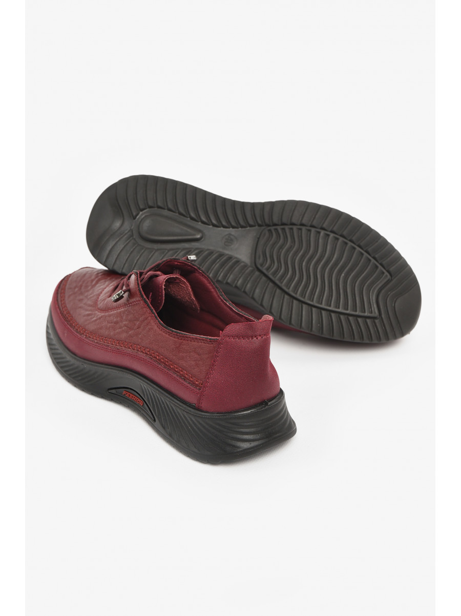 Кроссовки женские бордового цвета 05-2 210990C