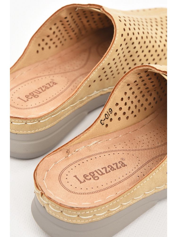 Шлепки женские бежевого цвета 610-3 210991C