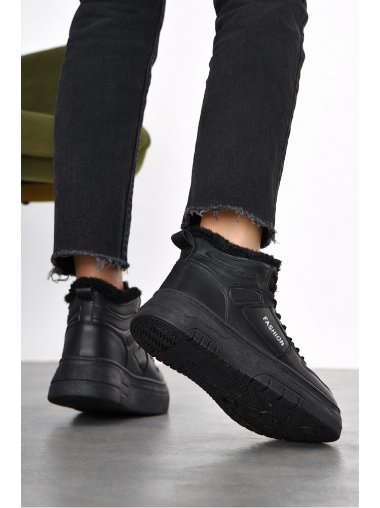 Кроссовки женские черного цвета зима 2024-1-1 211002C