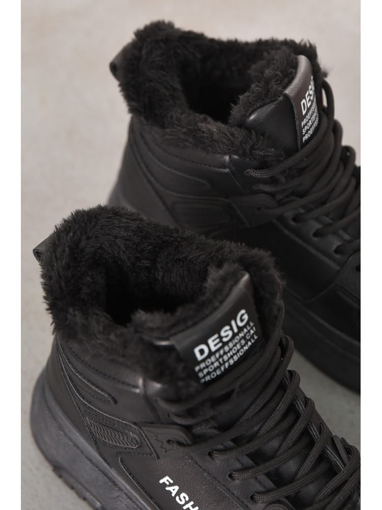 Кроссовки женские черного цвета зима 2024-1-1 211002C