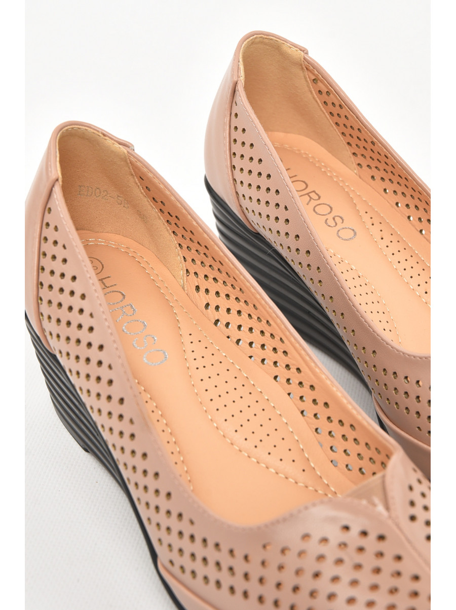 Туфли женские бежевого цвета 02-5в 211005C