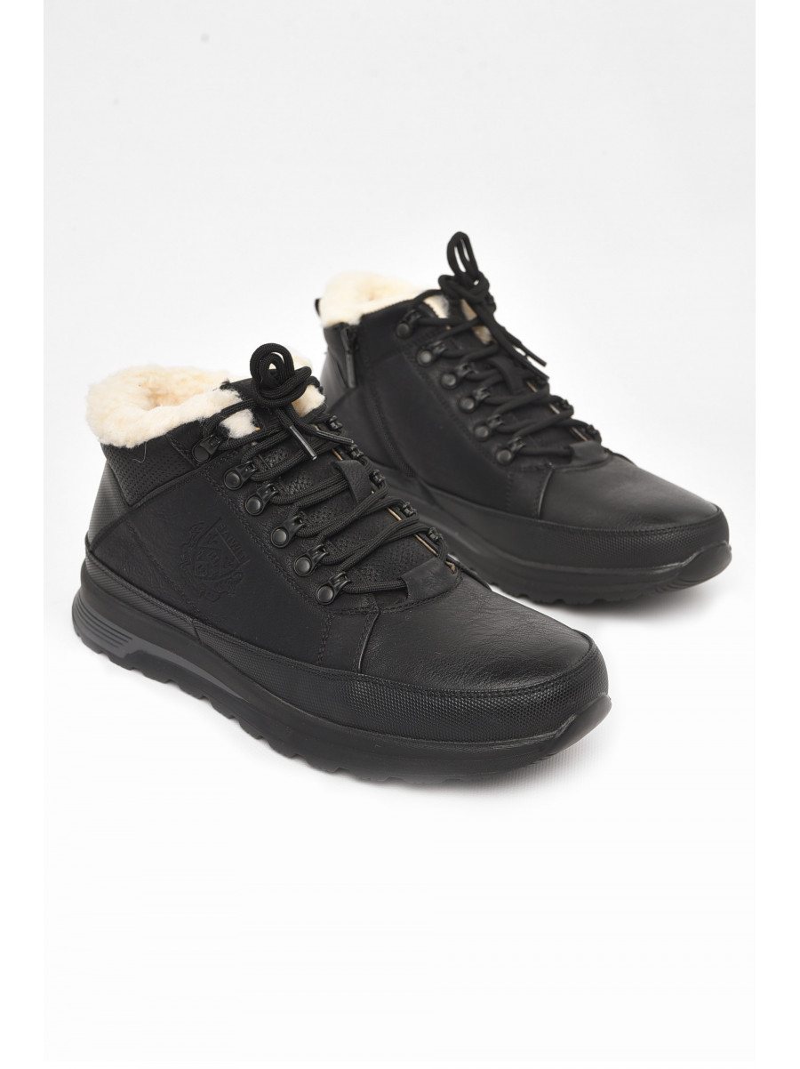 Ботинки мужские зимние на меху черного цвета 3735-5 211008C