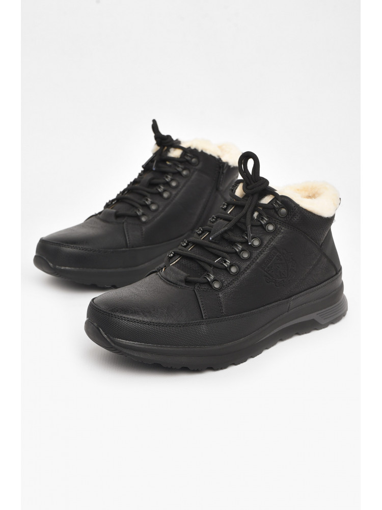 Ботинки мужские зимние на меху черного цвета 3735-5 211008C