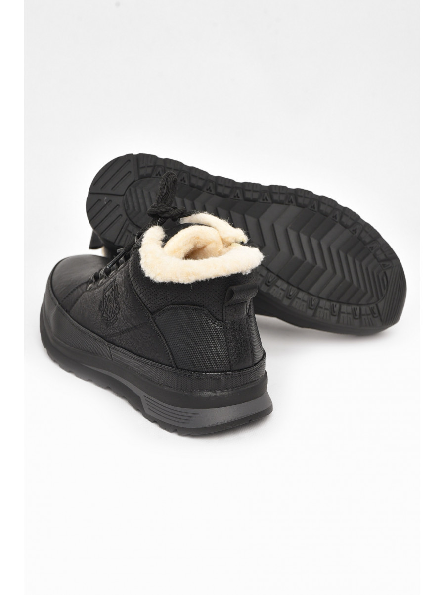 Ботинки мужские зимние на меху черного цвета 3735-5 211008C