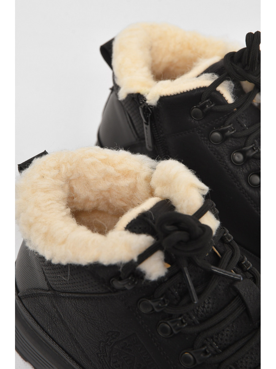 Ботинки мужские зимние на меху черного цвета 3735-5 211008C