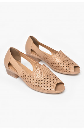 Туфли женские бежевого цвета 1101-7 211009C