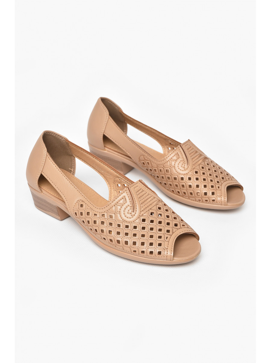 Туфли женские бежевого цвета 1101-7 211009C