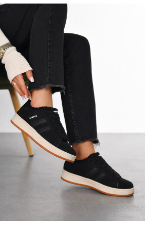 Кроссовки женские черного цвета зима 9367-2 211010C