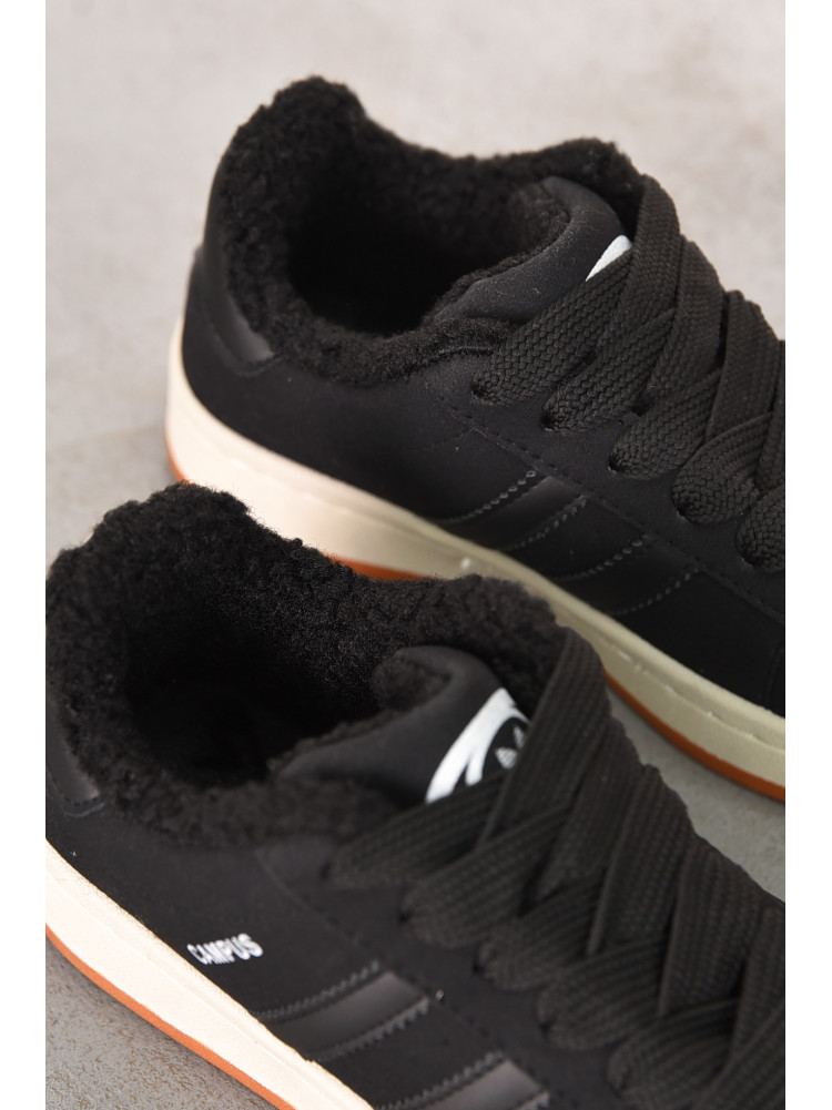 Кроссовки женские черного цвета зима 9367-2 211010C