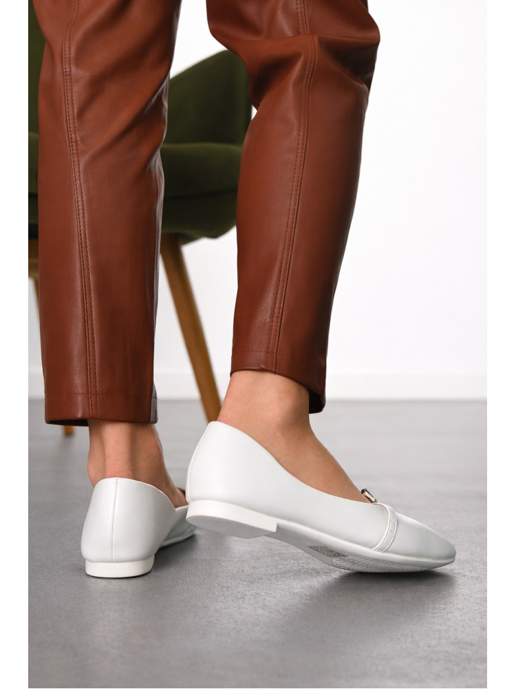 Балетки женские белого цвета W1311-9 211015C