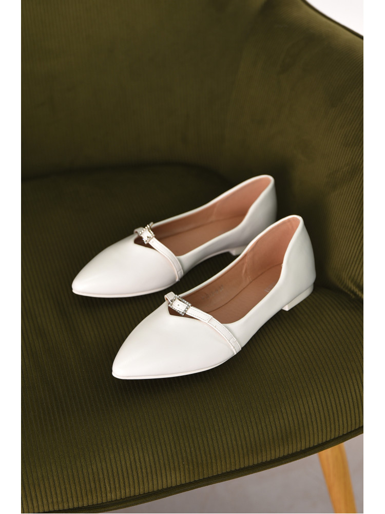 Балетки женские белого цвета W1311-9 211015C