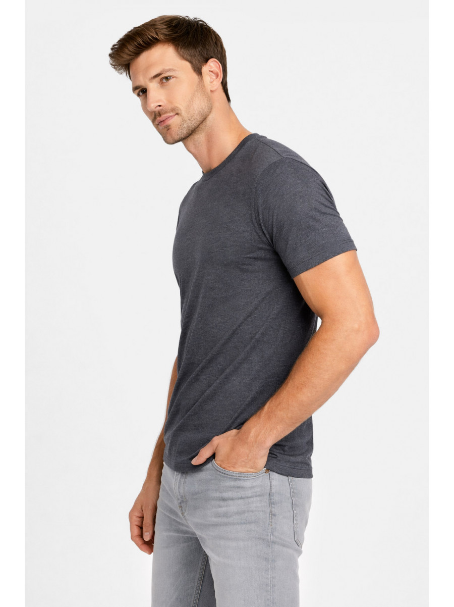 Футболка мужская однотонная серого цвета 2303 211018C