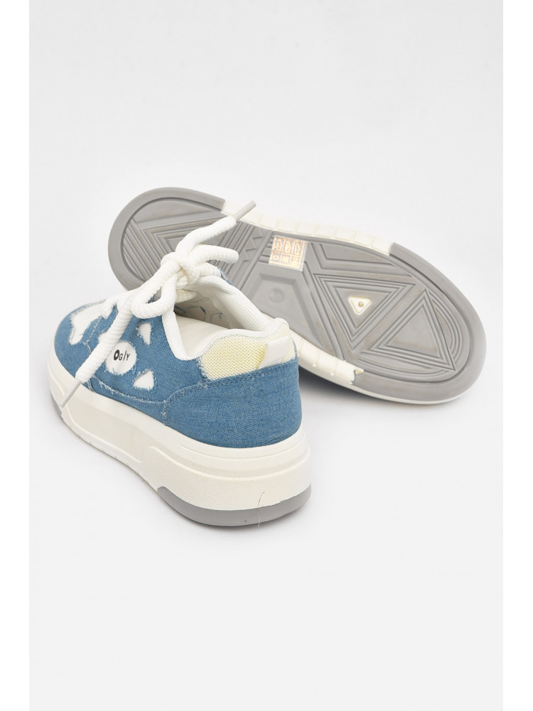 Кроссовки женские синего цвета на шнуровке 2024-13-2 211020C