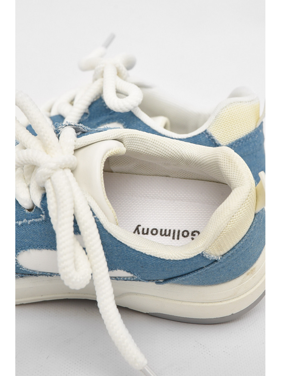 Кроссовки женские синего цвета на шнуровке 2024-13-2 211020C