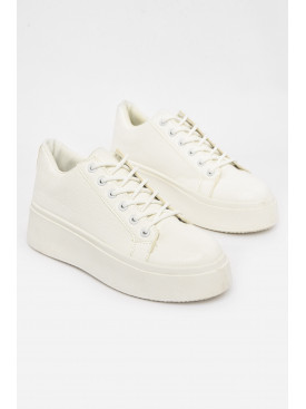 Кроссовки женские белого цвета на шнуровке 2024-10-2 211021C Кроссовки женские белого цвета на шнуровке 2024-10-2 211021C