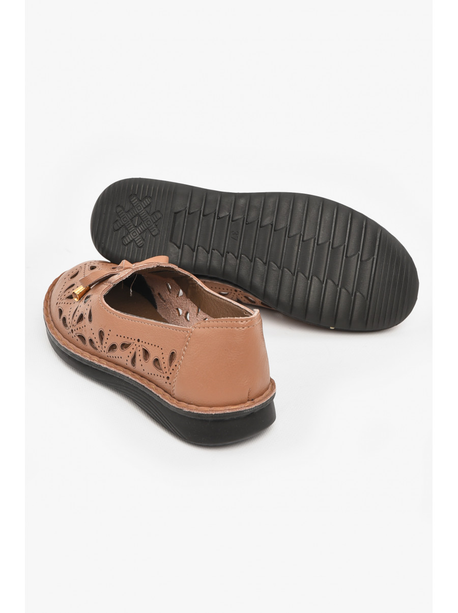 Туфли женские темно-бежевого цвета 3381-11 211023C