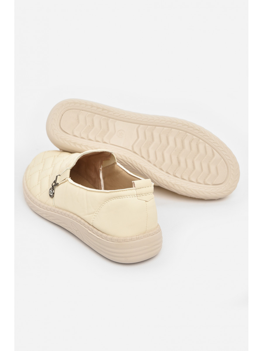 Мокасины женские молочного цвета 202-6 211024C