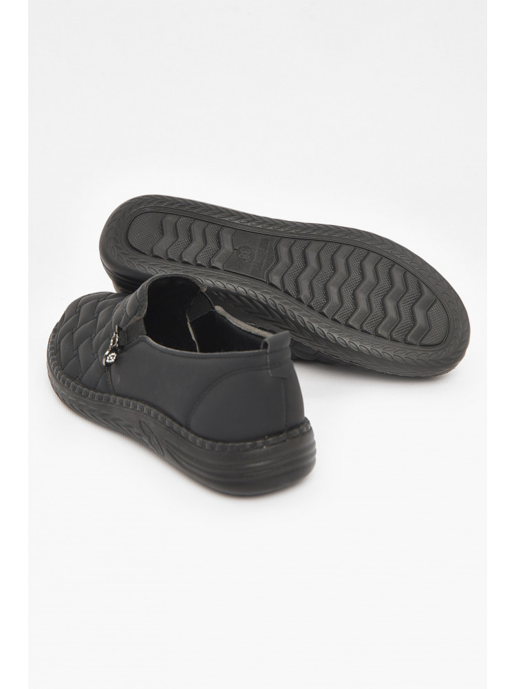 Мокасины женские черного цвета 202-1 211025C