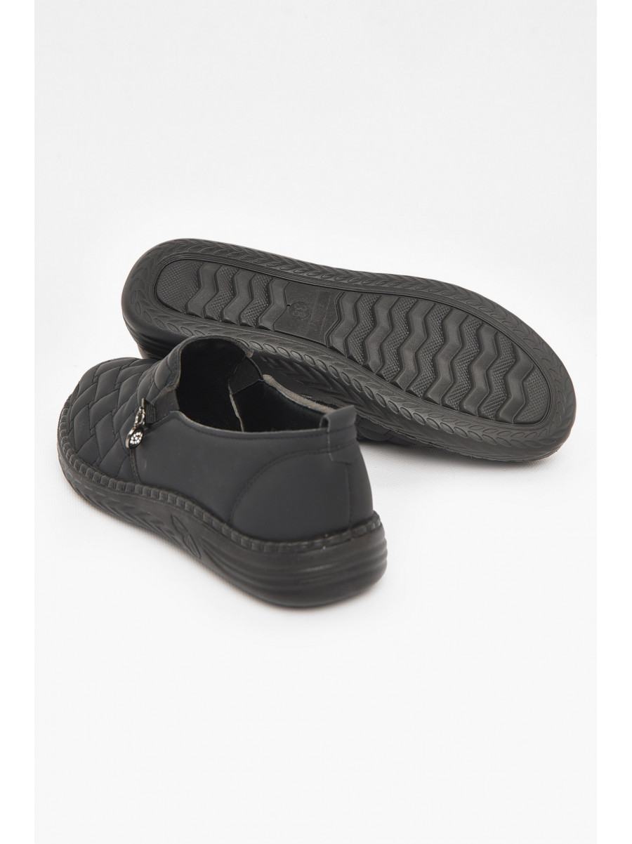 Мокасины женские черного цвета 202-1 211025C