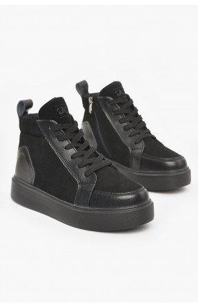 Ботинки женские демисезонные черного цвета 539-7-1 211027C