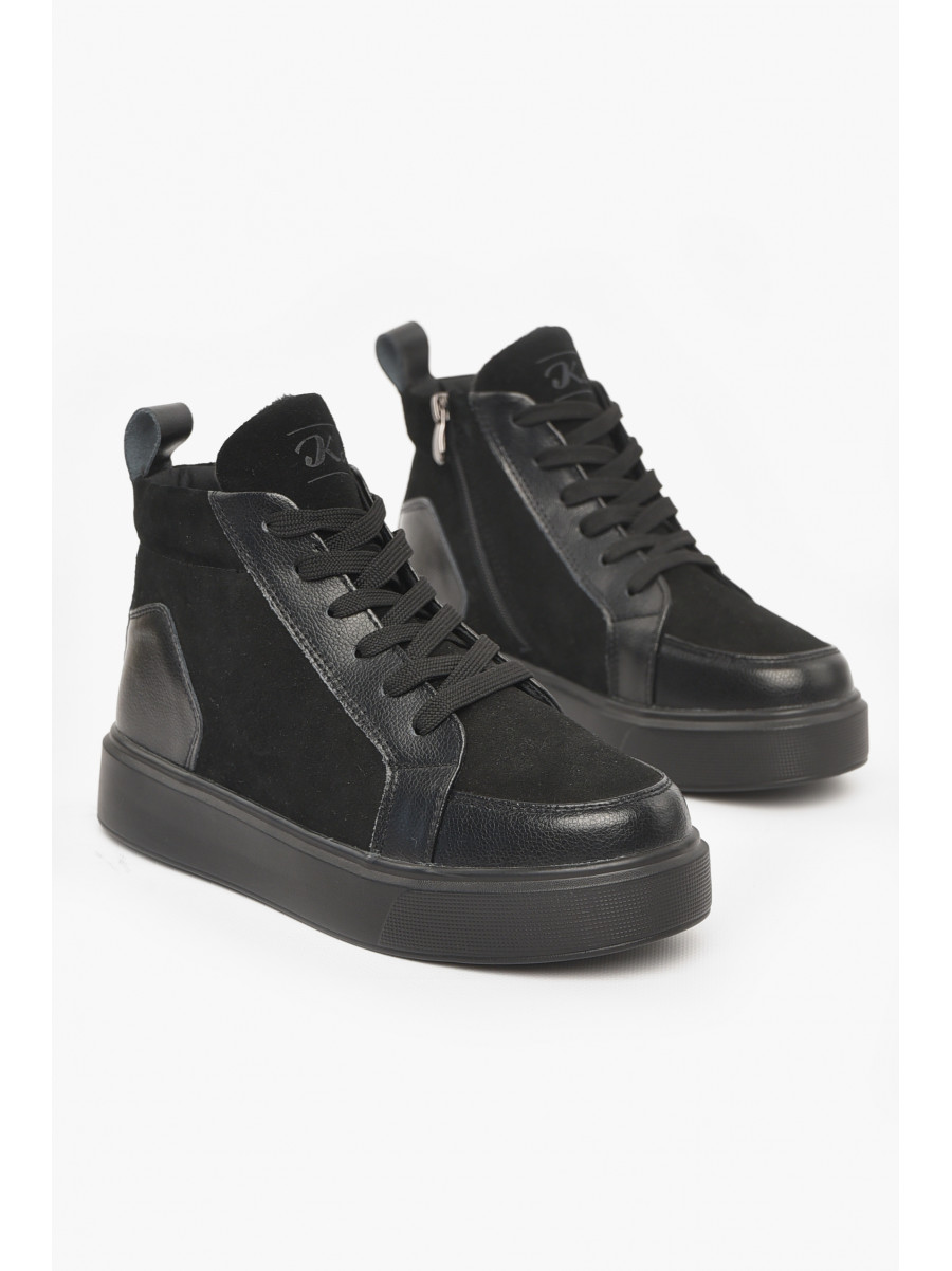 Ботинки женские демисезонные черного цвета 539-7-1 211027C