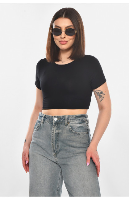 Топ жіночий однотонний чорного кольору 211 211029C