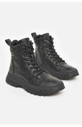 Ботинки женские зимние черного цвета 1079-1 211030C