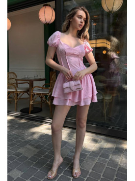 Сукня-комбінезон із шортами жіноча рожевого кольору 004 211032C