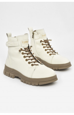 Ботинки женские зимние белого цвета 1081-2 211033C