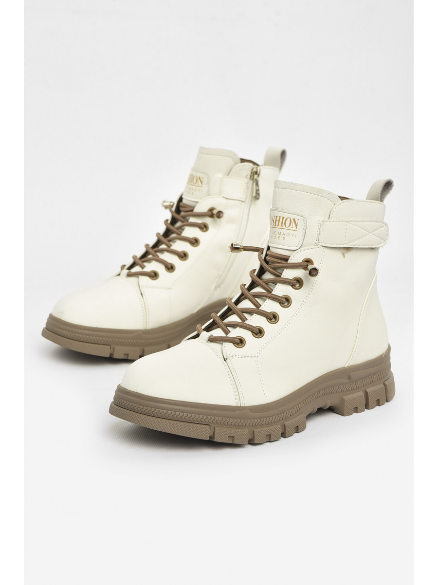 Ботинки женские зимние белого цвета 1081-2 211033C