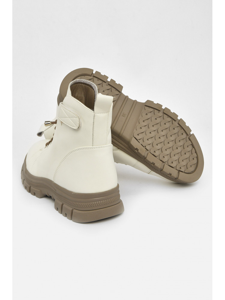 Ботинки женские зимние белого цвета 1081-2 211033C