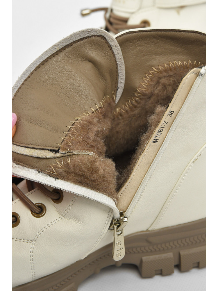 Ботинки женские зимние белого цвета 1081-2 211033C