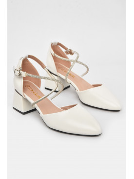 Босоножки женские белого цвета 1230-2 211043C