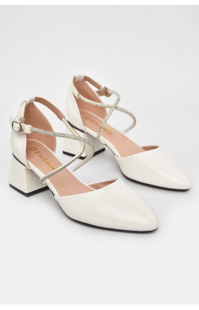 Босоножки женские белого цвета 1230-2 211043C