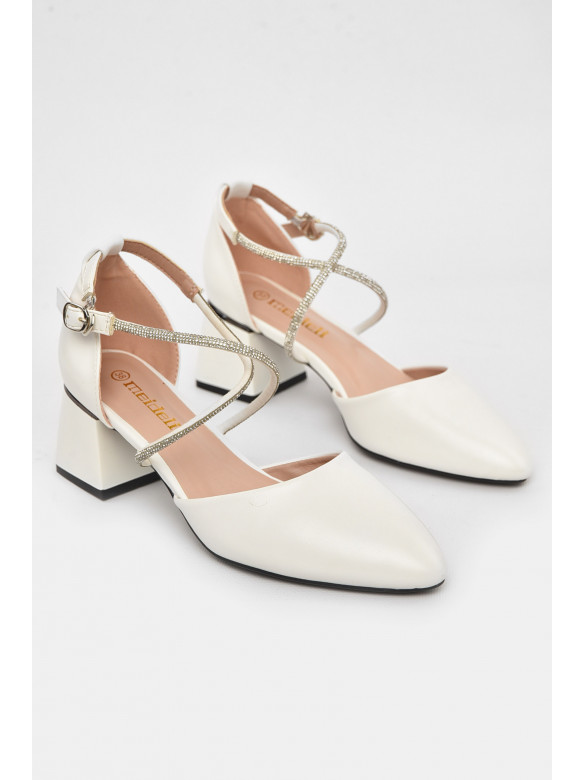 Босоножки женские белого цвета 1230-2 211043C