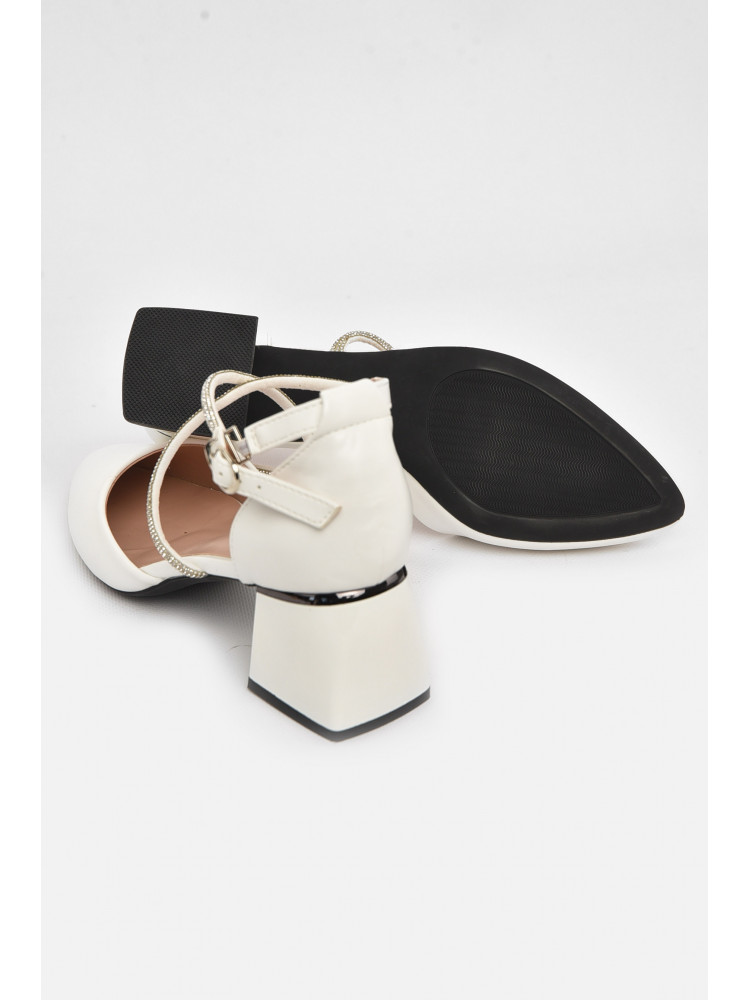 Босоножки женские белого цвета 1230-2 211043C