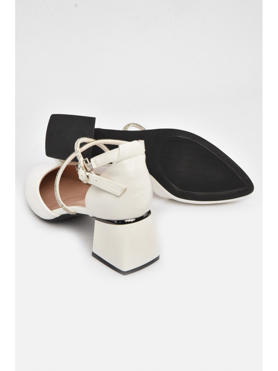 Босоножки женские белого цвета 1230-2 211043C