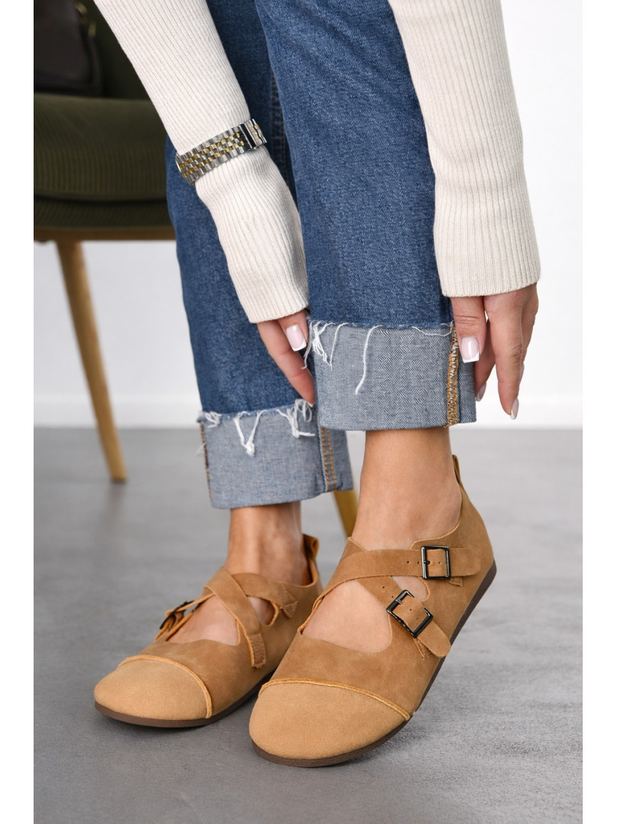 Балетки женские бежевого цвета D913-2 211045C