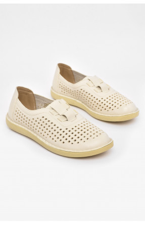 Мокасины женские молочного цвета 06-7 211047C