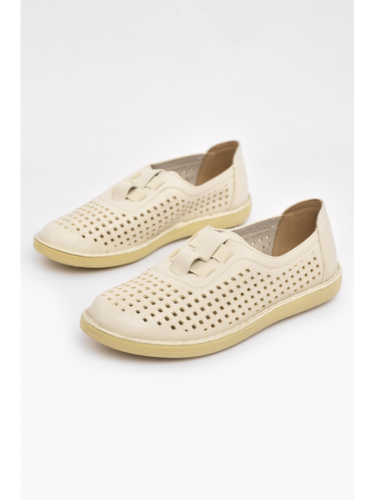 Мокасины женские молочного цвета 06-7 211047C