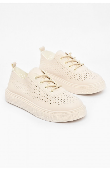 Мокасины женские молочного цвета 2024-86-3 211050C