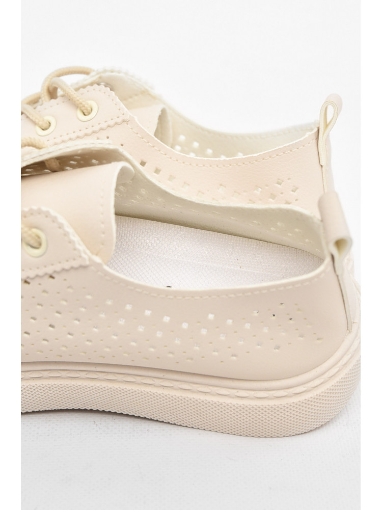 Мокасины женские молочного цвета 2024-86-3 211050C